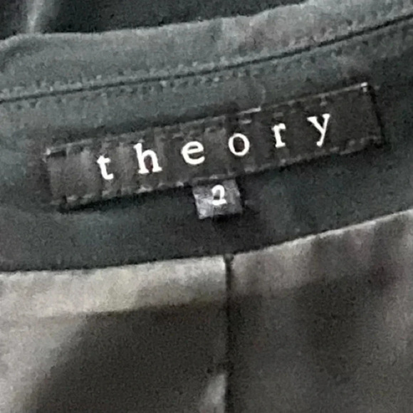 THEORY  Selkaey Double Breasted Tailored Wool Blend Jacket in Fixture Ponte Sz 2 - Picture 9 of 10